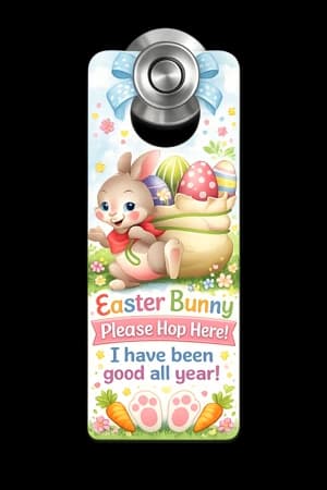 "Please Hop Here" Door Hanger (Easter Bunny)